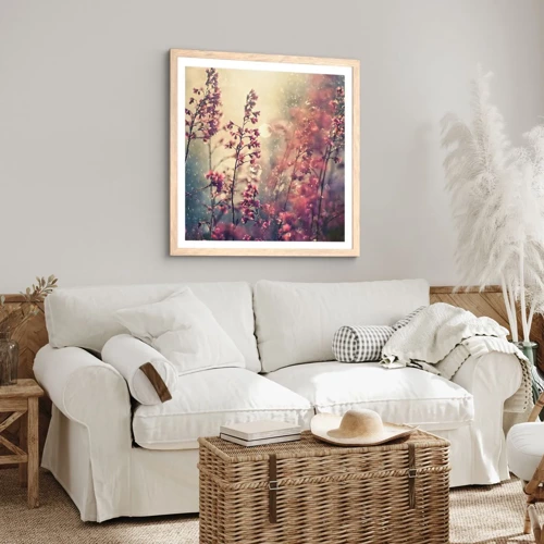 Plakát v rámu světlý dub - Tajná zahrada - 60x60 cm