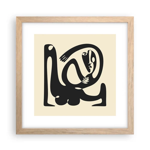 Plakát v rámu světlý dub - Téměř Picasso - 30x30 cm