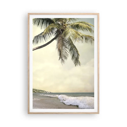 Plakát v rámu světlý dub - Tropický sen - 70x100 cm