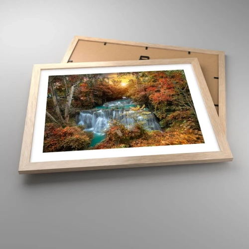 Plakát v rámu světlý dub - Ukrytý poklad lesa - 40x30 cm