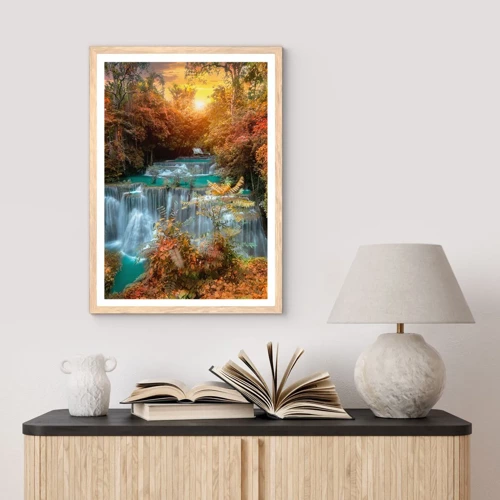 Plakát v rámu světlý dub - Ukrytý poklad lesa - 40x50 cm