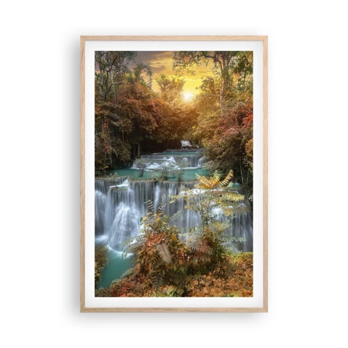 Plakát v rámu světlý dub - Ukrytý poklad lesa - 61x91 cm
