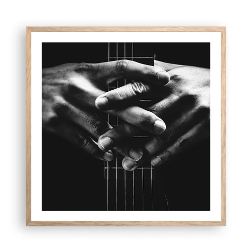 Plakát v rámu světlý dub - Umělcova modlitba - 60x60 cm