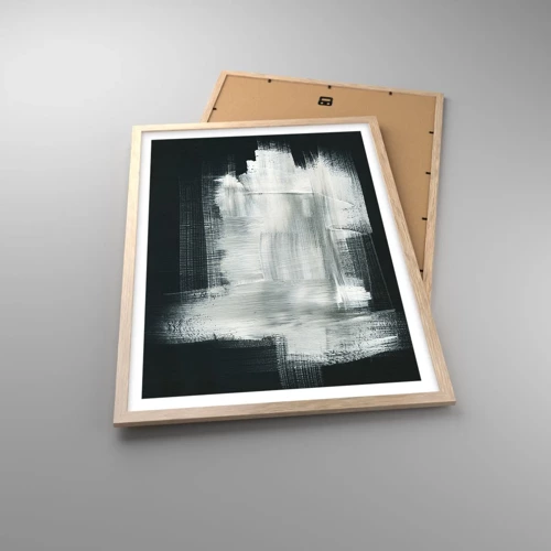 Plakát v rámu světlý dub - Utkané svisle a vodorovně - 50x70 cm