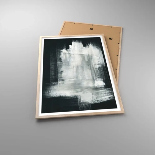 Plakát v rámu světlý dub - Utkané svisle a vodorovně - 61x91 cm