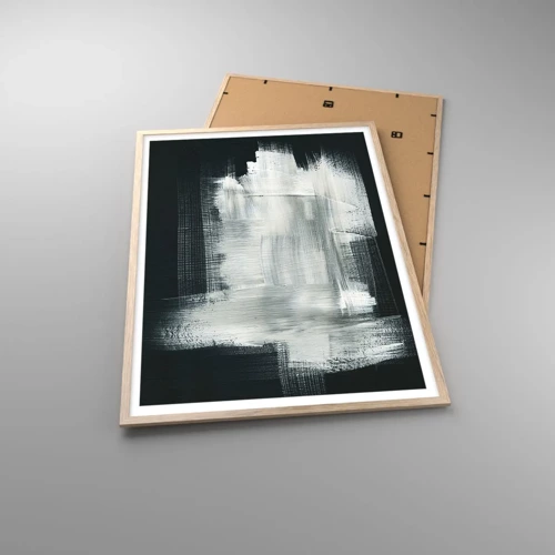 Plakát v rámu světlý dub - Utkané svisle a vodorovně - 70x100 cm