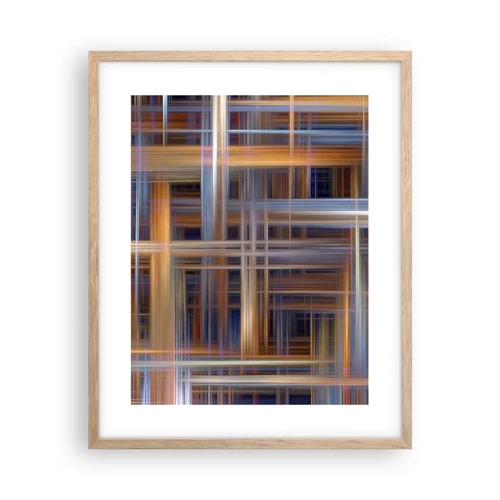 Plakát v rámu světlý dub - Utkané ze světla - 40x50 cm