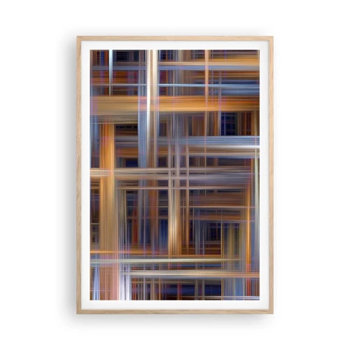 Plakát v rámu světlý dub - Utkané ze světla - 70x100 cm