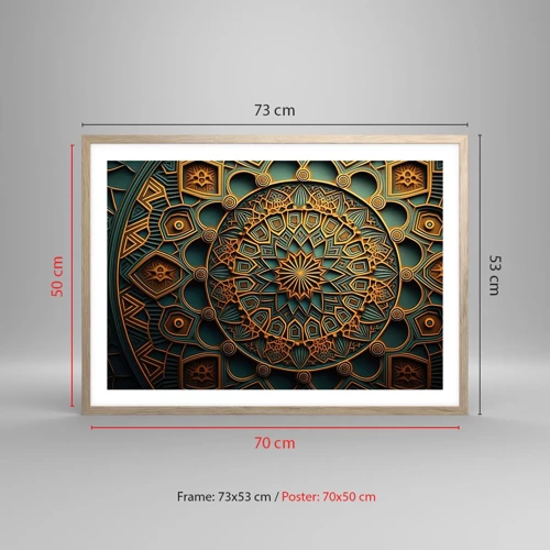 Plakát v rámu světlý dub - V arabském stylu - 70x50 cm