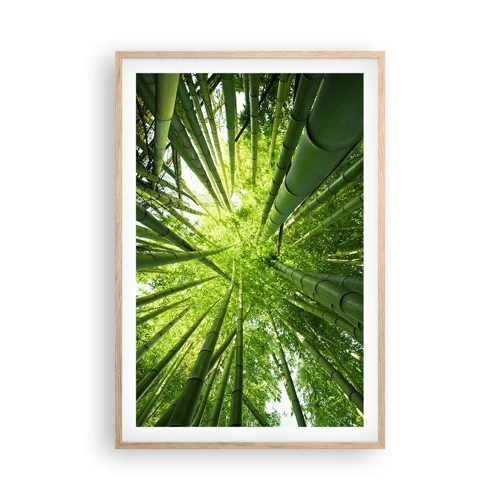 Plakát v rámu světlý dub - V bambusovém háji - 61x91 cm