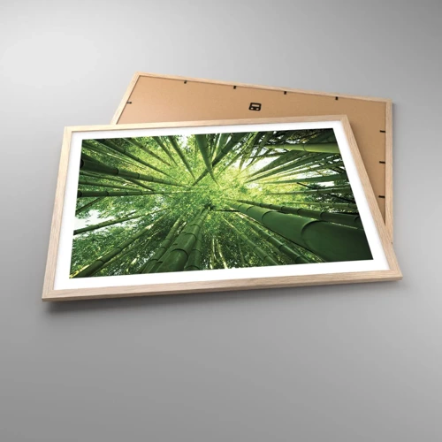 Plakát v rámu světlý dub - V bambusovém háji - 70x50 cm