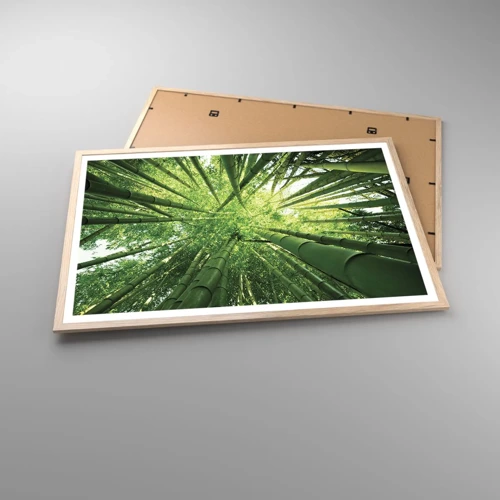 Plakát v rámu světlý dub - V bambusovém háji - 91x61 cm