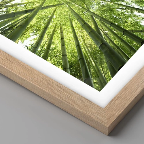 Plakát v rámu světlý dub - V bambusovém háji - 91x61 cm