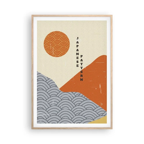 Plakát v rámu světlý dub - V japonském duchu - 70x100 cm