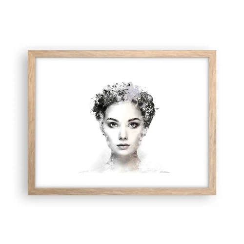 Plakát v rámu světlý dub - Velmi stylový portrét - 40x30 cm