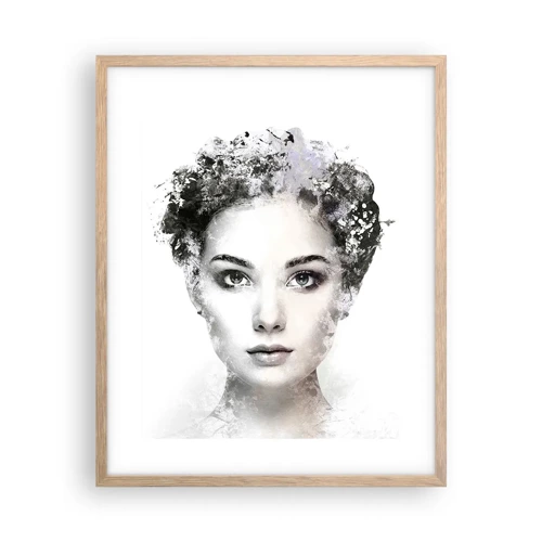 Plakát v rámu světlý dub - Velmi stylový portrét - 40x50 cm
