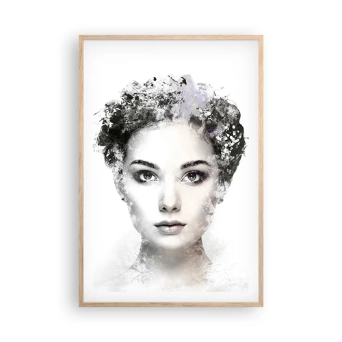 Plakát v rámu světlý dub - Velmi stylový portrét - 61x91 cm