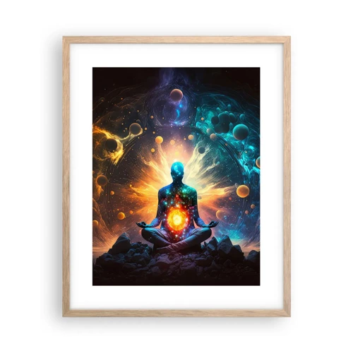 Plakát v rámu světlý dub - Vesmírný klid - 40x50 cm