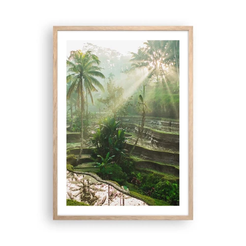 Plakát v rámu světlý dub - Vyrůstát na slunci - 50x70 cm
