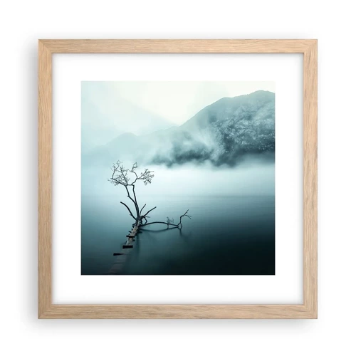 Plakát v rámu světlý dub - Z vody a mlhy - 30x30 cm