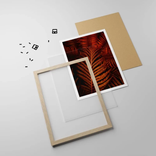 Plakát v rámu světlý dub - Žár života - 50x70 cm