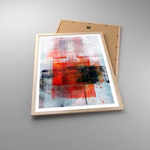 Plakát v rámu světlý dub - Zářící kompozice - 50x70 cm