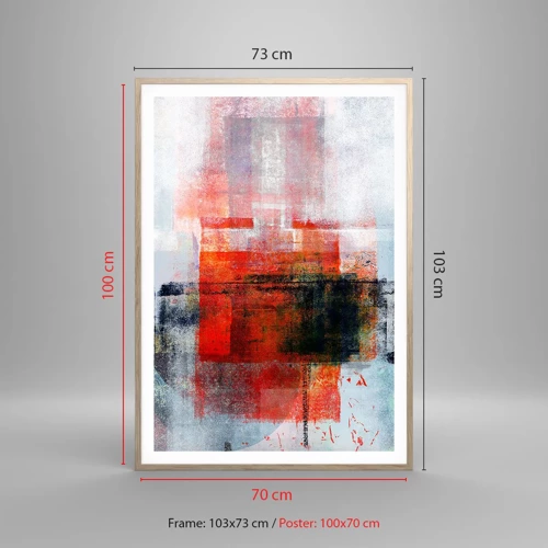 Plakát v rámu světlý dub - Zářící kompozice - 70x100 cm