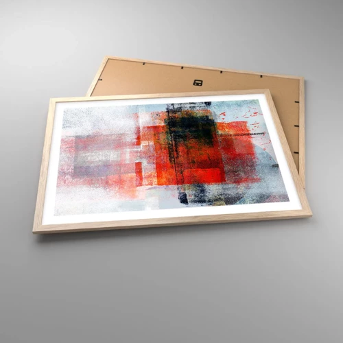 Plakát v rámu světlý dub - Zářící kompozice - 70x50 cm