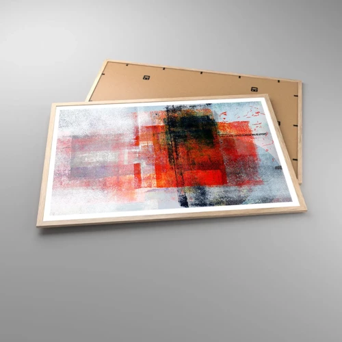 Plakát v rámu světlý dub - Zářící kompozice - 91x61 cm