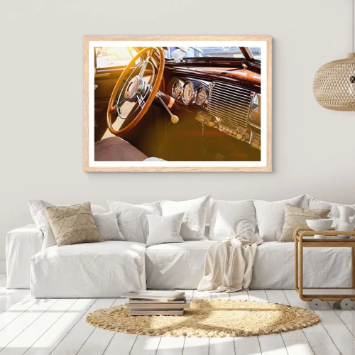 Plakát v rámu světlý dub - Závan luxusu z minulosti - 40x30 cm