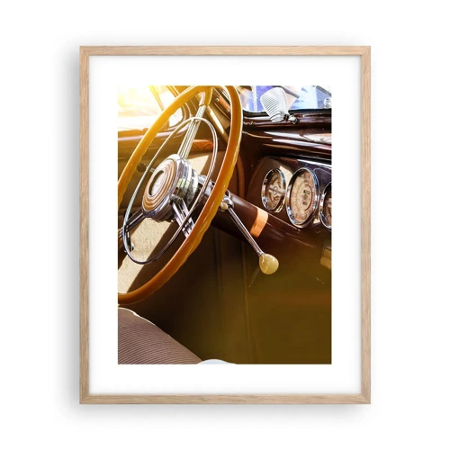 Plakát v rámu světlý dub - Závan luxusu z minulosti - 40x50 cm