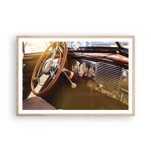 Plakát v rámu světlý dub - Závan luxusu z minulosti - 91x61 cm