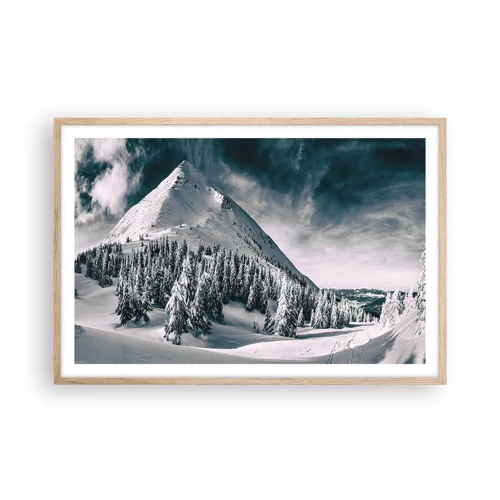Plakát v rámu světlý dub - Země sněhu a ledu - 91x61 cm