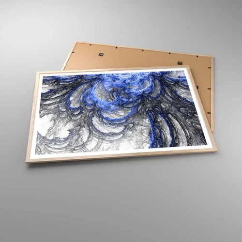 Plakát v rámu světlý dub - Zrod vlny - 100x70 cm