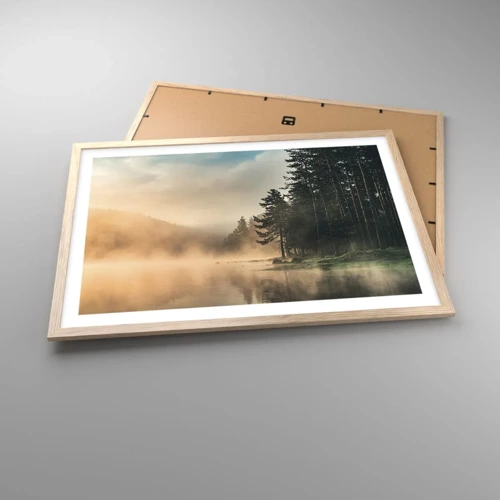 Plakát v rámu světlý dub - Zrození dne - 70x50 cm