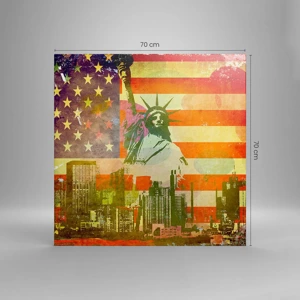 Obraz na plátně - Viva America! - 70x70 cm