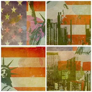 Obraz na plátně - Viva America! - 70x70 cm