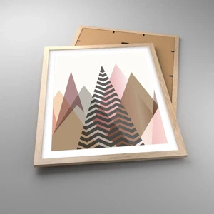 Plakát v rámu světlý dub - Pyramidální pohled - 40x50 cm