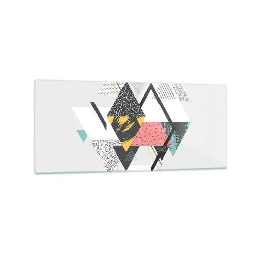 Obraz na skle - Variace na trojúhelník a kosočtverec - 120x50 cm