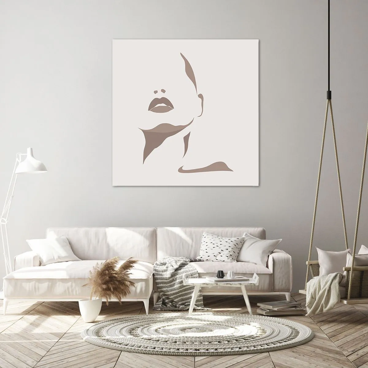 Obraz na plátně - Stvořená ze světla a stínu - 50x50 cm