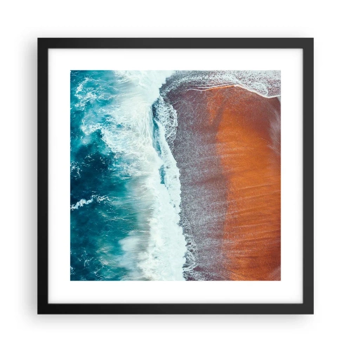 Plakát v černém rámu - Dotek oceánu - 40x40 cm