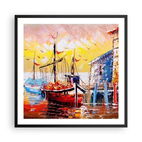 Plakát v černém rámu - Šťastný návrat - 60x60 cm