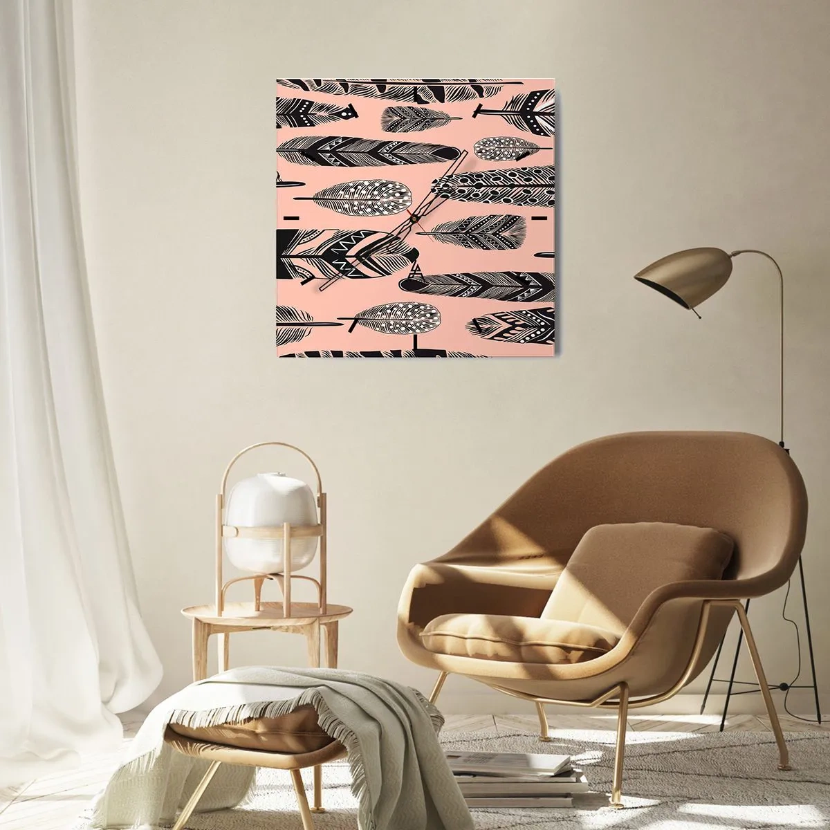 Nástěnné hodiny - Indiánská kolekce - 40x40 cm