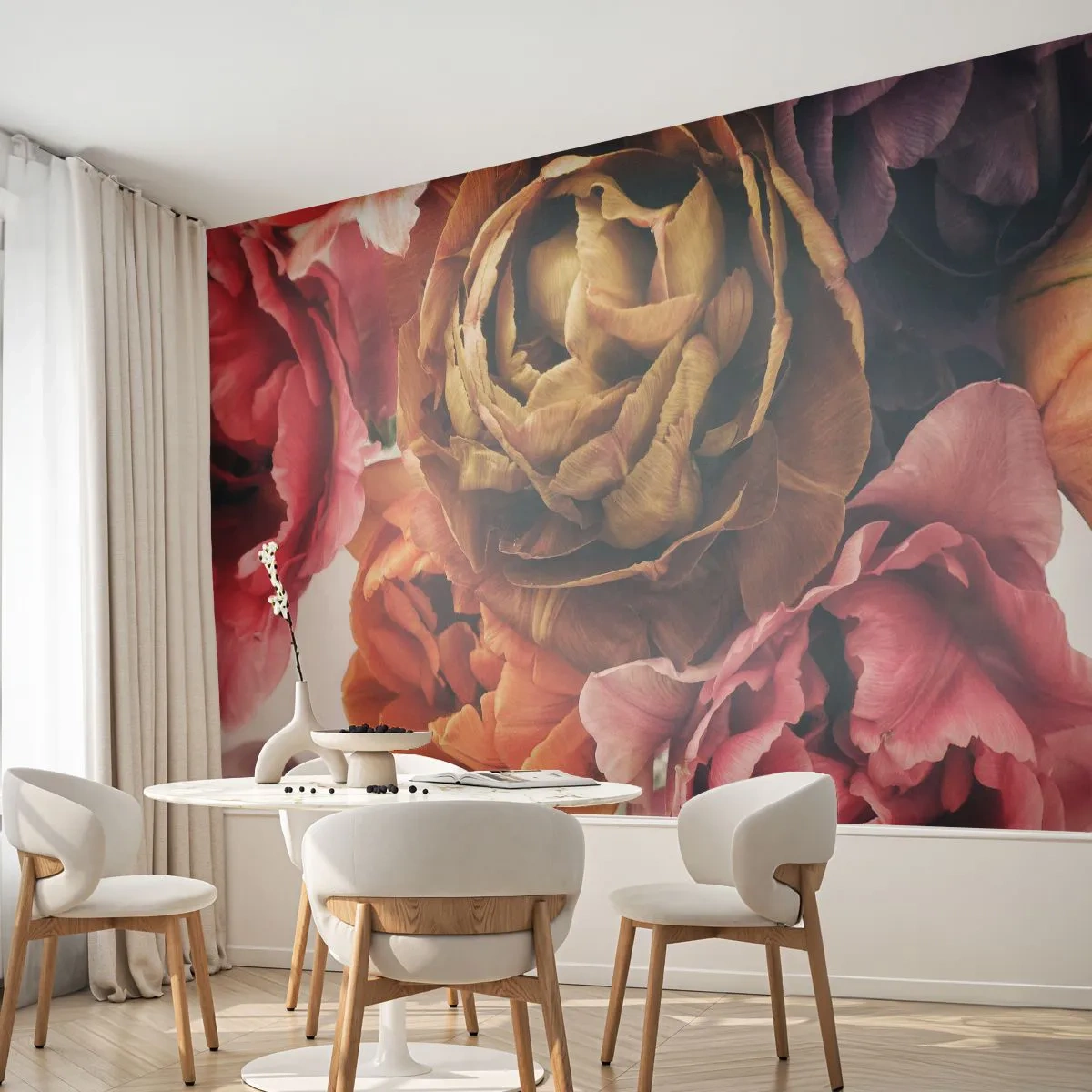 Fototapeta Premium Canvas - Oslava života - Kytice květin, Květiny, Pivoňka - 200x140 cm