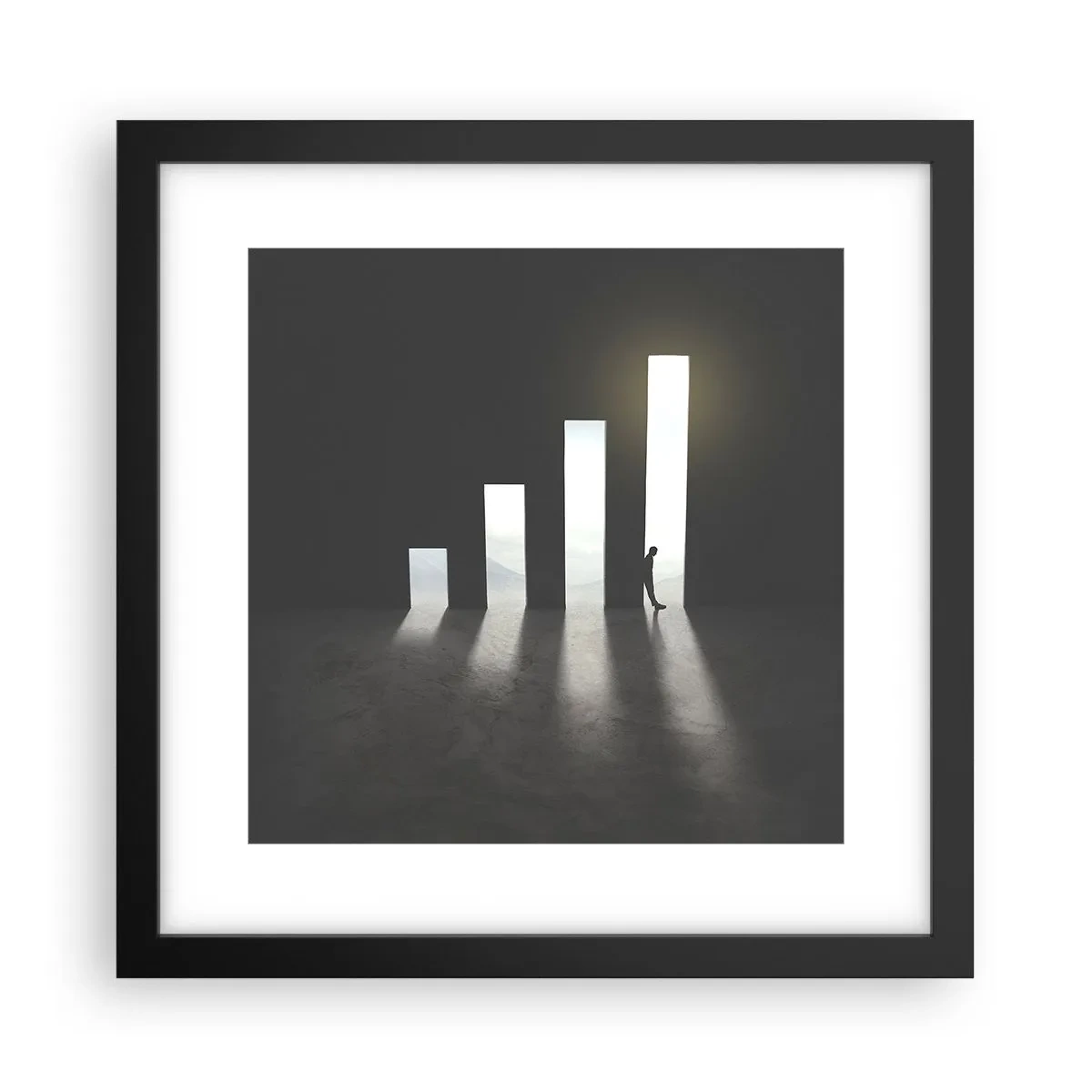 Plakát v černém rámu - Úspěch – imprese - 30x30 cm