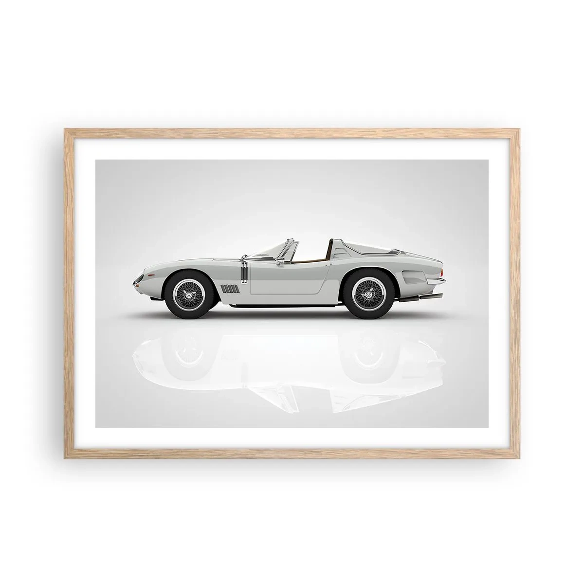 Plakát v rámu světlý dub - Příslib zábavy - 70x50 cm