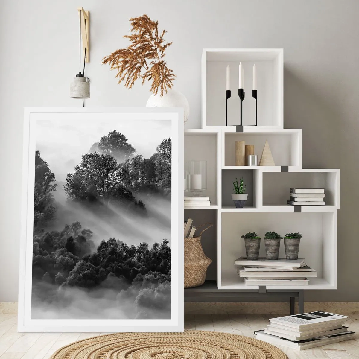 Plakát v bílém rámu - Probouzení ze spánku - 61x91 cm