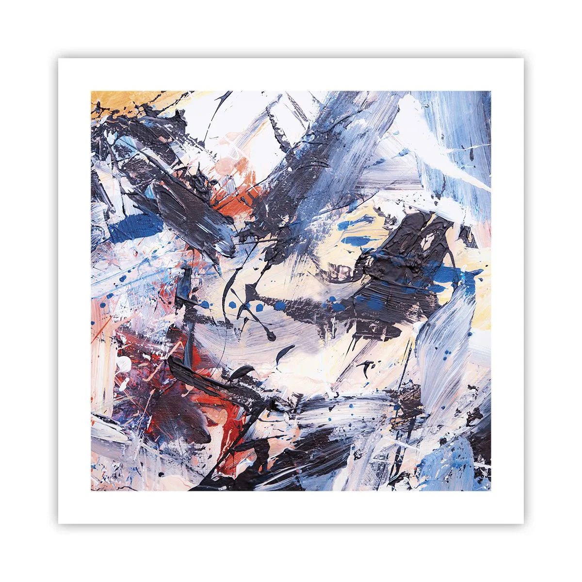 Plakát - Bláznivý tanec abstrakce - 50x50 cm