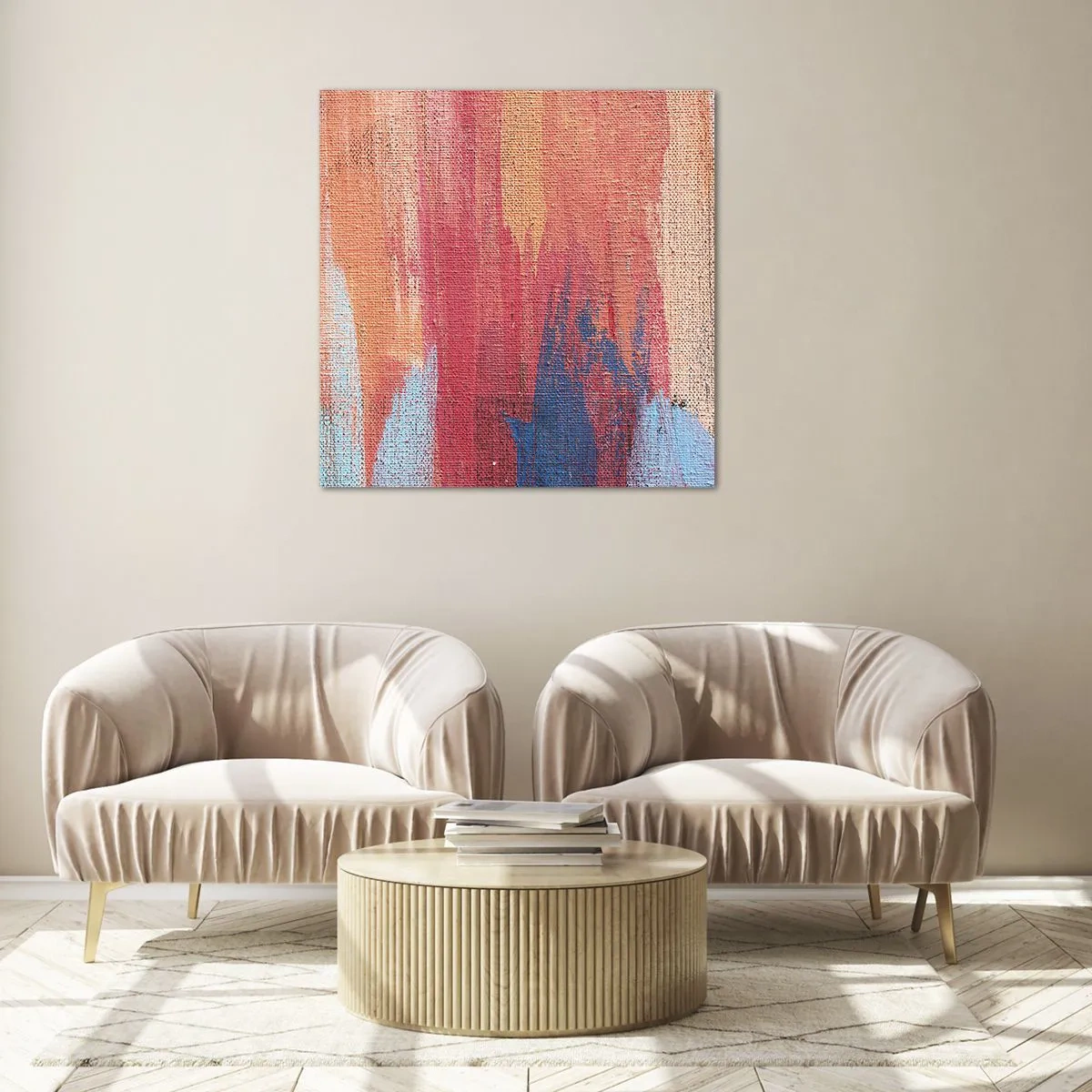 Obraz na skle - Stékat duhou - 40x40 cm