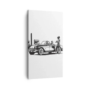 Obraz na plátně - 60. - bezstarostná Amerika - 45x80 cm